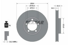 Brzdový kotouč TEXTAR 92088100