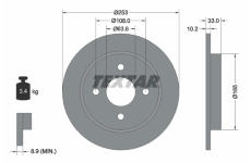 Brzdový kotúč TEXTAR 92088403