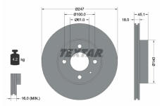 Brzdový kotúč TEXTAR 92091000