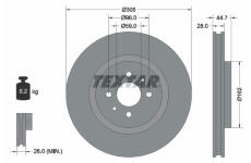 Brzdový kotouč TEXTAR 92092900