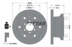 Brzdový kotouč TEXTAR 93095100