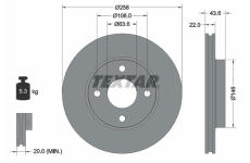 Brzdový kotúč TEXTAR 92096203