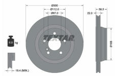 Brzdový kotúč TEXTAR 92099503