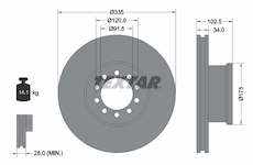 Brzdový kotouč TEXTAR 93101300