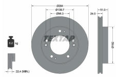 Brzdový kotúč TEXTAR 92104400