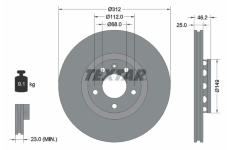 Brzdový kotouč TEXTAR 92106103