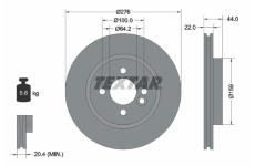 Brzdový kotúč TEXTAR 92107500