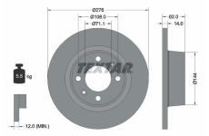 Brzdový kotúč TEXTAR 92107900