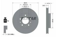 Brzdový kotúč TEXTAR 92110400