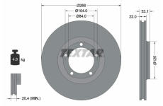 Brzdový kotouč TEXTAR 92112400
