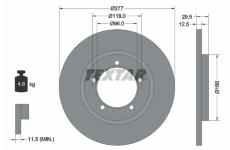 Brzdový kotouč TEXTAR 92114100