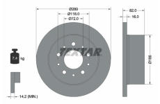 Brzdový kotouč TEXTAR 92116100