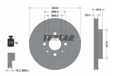Brzdový kotúč TEXTAR 92118003