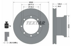 Brzdový kotouč TEXTAR 93127700