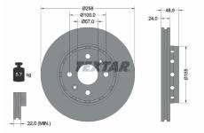 Brzdový kotúč TEXTAR 92131100