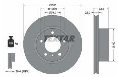 Brzdový kotúč TEXTAR 92132800