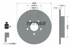 Brzdový kotouč TEXTAR 92133703