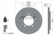 Brzdový kotouč TEXTAR 92136800