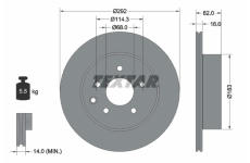 Brzdový kotúč TEXTAR 92144003