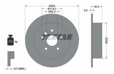 Brzdový kotouč TEXTAR 92144103