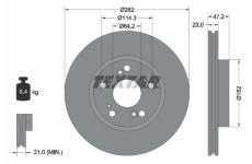 Brzdový kotouč TEXTAR 92144403