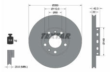 Brzdový kotúč TEXTAR 92152200
