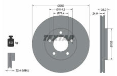 Brzdový kotouč TEXTAR 92153100