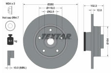 Brzdový kotouč TEXTAR 92153703