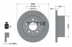 Brzdový kotúč TEXTAR 92157403