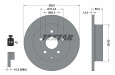 Brzdový kotouč TEXTAR 92162103