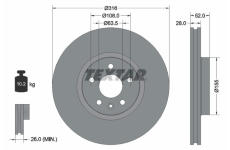 Brzdový kotouč TEXTAR 92162303