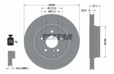 Brzdový kotouč TEXTAR 92163603