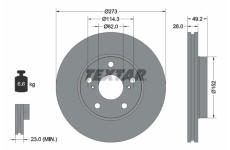 Brzdový kotouč TEXTAR 92163703