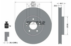 Brzdový kotouč TEXTAR 92166003