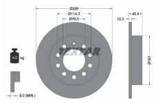 Brzdový kotouč TEXTAR 92166700