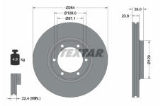 Brzdový kotouč TEXTAR 92166900