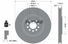 Brzdový kotouč TEXTAR 92168903