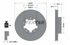 Brzdový kotouč TEXTAR 92174603