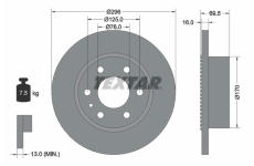 Brzdový kotouč TEXTAR 93177500