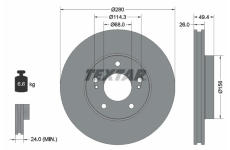 Brzdový kotouč TEXTAR 92179003