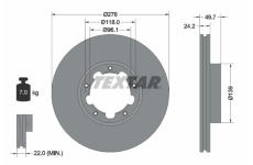 Brzdový kotouč TEXTAR 93185303