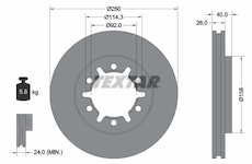 Brzdový kotouč TEXTAR 92186103