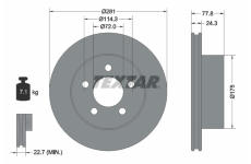 Brzdový kotouč TEXTAR 92186803