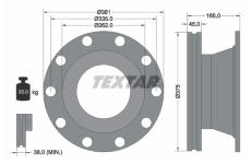 Brzdový kotouč TEXTAR 93192500