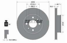 Brzdový kotúč TEXTAR 92196503