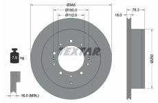 Brzdový kotouč TEXTAR 92198503