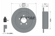 Brzdový kotouč TEXTAR 92202703