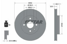 Brzdový kotouč TEXTAR 92204503