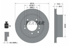 Brzdový kotouč TEXTAR 92205000