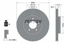 Brzdový kotúč TEXTAR 92221103